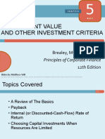 Net Present Value and Other Investment Criteria: Principles of Corporate Finance