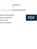 Digital Assignment OF Digital Logic and Microprocessor