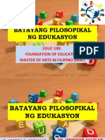 Batayang Pilosopikal NG Edukasyon