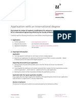 Application With An International Degree