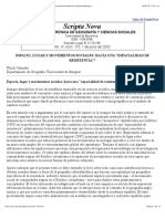 Oslender. U. Espacio, lugar y movimientos sociales. Hacia una espacialidad de resistencia. 