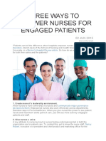 Three Ways To Empower Nurses For Engaged Patients: 0 Comments Christy Davidson Becker's Hospital Review Article