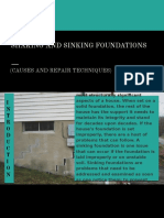 Shaking and Sinking Foundations: (Causes and Repair Techniques)