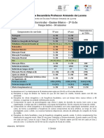 Matriz Curricular 2018 - 2019