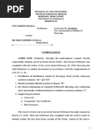 Compliance: Sixth (6) Judicial Region