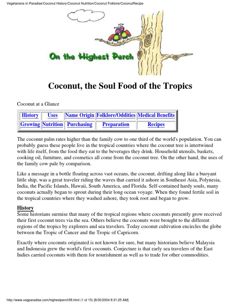 Cây D A PDF | PDF | Coconut | Coconut Milk