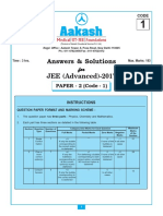 Answers & Solutions JEE (Advanced) - 2017: For For For For For