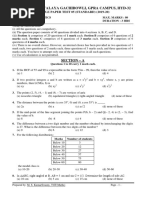 Kendriya Vidyalaya Gachibowli, Gpra Campus, Hyd-32: Sample Paper Test 05 (Standard) (2019-20)