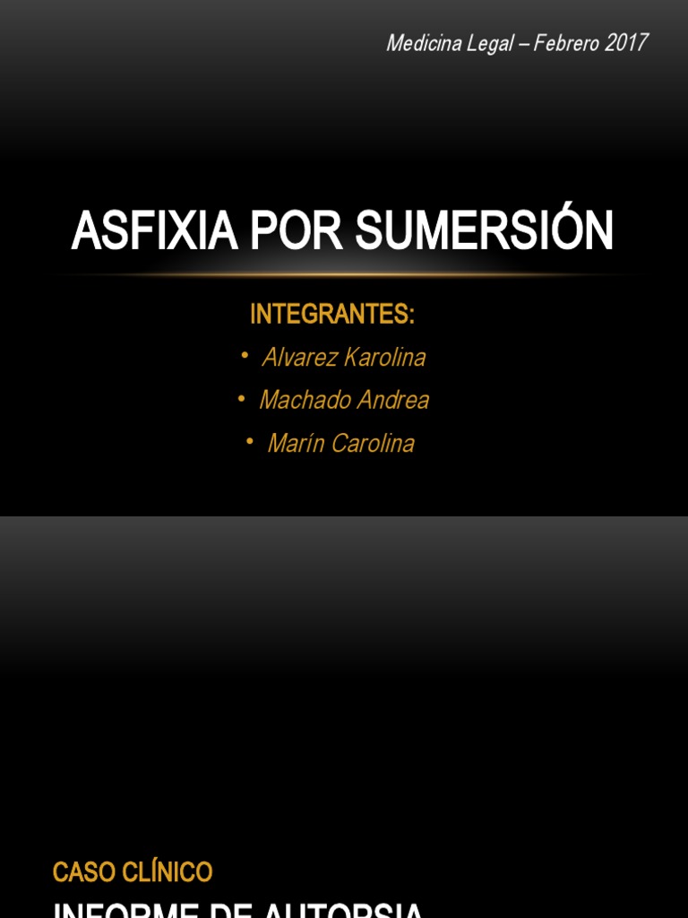 ASFIXIA POR SUMERSIÓN Diapos | PDF | Sistema respiratorio | Pulmón