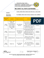 Monitoring Sheet For Data Gathering