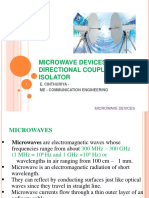 Microwave Devices Directional Coupler and Isolator: E. Cinthuriya - Me - Communication Engineering