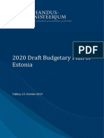 2020 Draft Budgetary Plan of Estonia: Tallinn, 15. October 2019