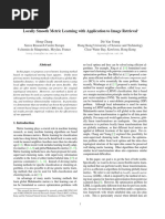 Locally Smooth Metric Learning With Application To Image Retrieval