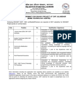 Manpower Requiremnet For Ddugky Project at Ciht Jalandhar (Msme Technology Centre)