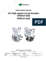 DC High Speed Circuit-Breaker UR36-81/82S UR40-81/82S: Instructions Manual