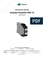 Isolated Amplifier MIU 10: Instruction Manual