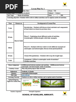 Sample Lesson Plan