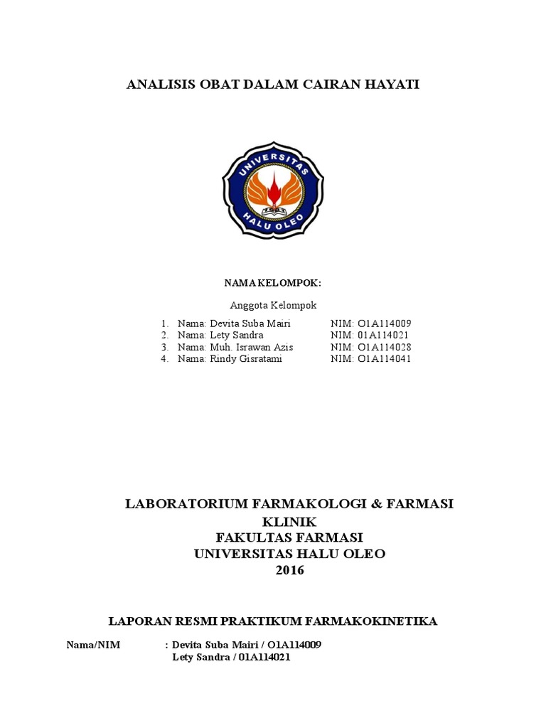 Analisis Obat Dalam Cairan Hayati Pdf