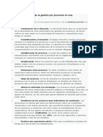 Cómo Implementar La Gestión Por Procesos en Una Organización