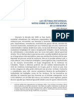 Las Víctimas Recuerdan. Notas Sobre La Práctica Social de La Memoria