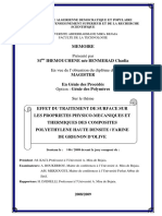 Effet Du Traitement de Surface Sur Les Proprietés Physico-Mecaniques Et Thermiques Des Composites Polyethylene Haute Densitéfarine de Grignon D'olive