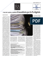 Via le carte, nasce il Manifesto per la PA Digitale