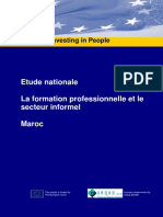 Etude nationale. La formation professionnelle et le secteur informel. Maroc