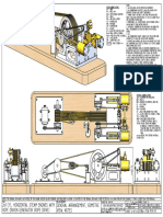 General Arrangement, Isometric 2X1 Cyl. Horizontal Steam Engines With View, Notes Rope Driven Generator (Rope Drive)