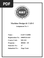 Machine Design & CAD-I