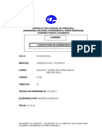 Analisis y Diseño de Formularios