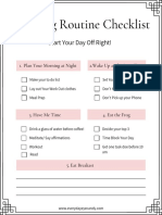 Morning Routine Checklist PDF