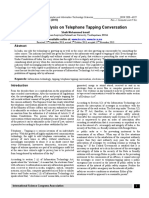 A Critical Analysis On Telephone Tapping Conversation: Shaik Mohammed Ismail Available Online at