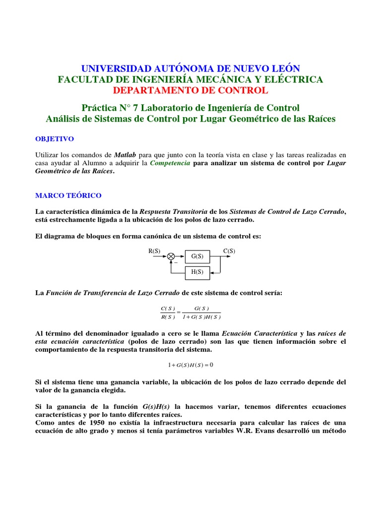 Análisis de Sistemas con Matlab | PDF | Sistema de control | Geometria ...