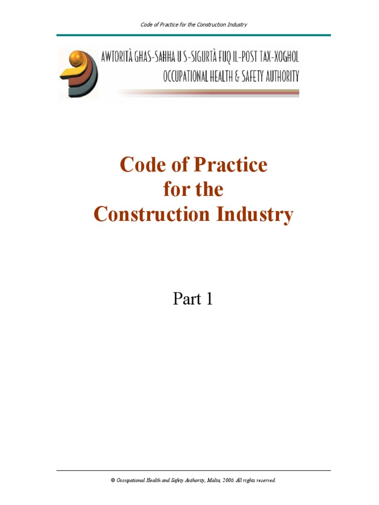 Construction Industry Safety Code | PDF | Occupational Safety And ...