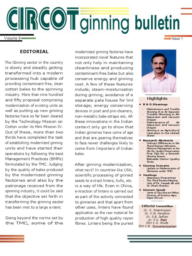 Ginning Bulletin v08n1 PDF PDF Vacuum Cleaner Standard Industrial