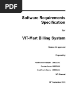 Software Requirements Specification: Version 1.0 Approved