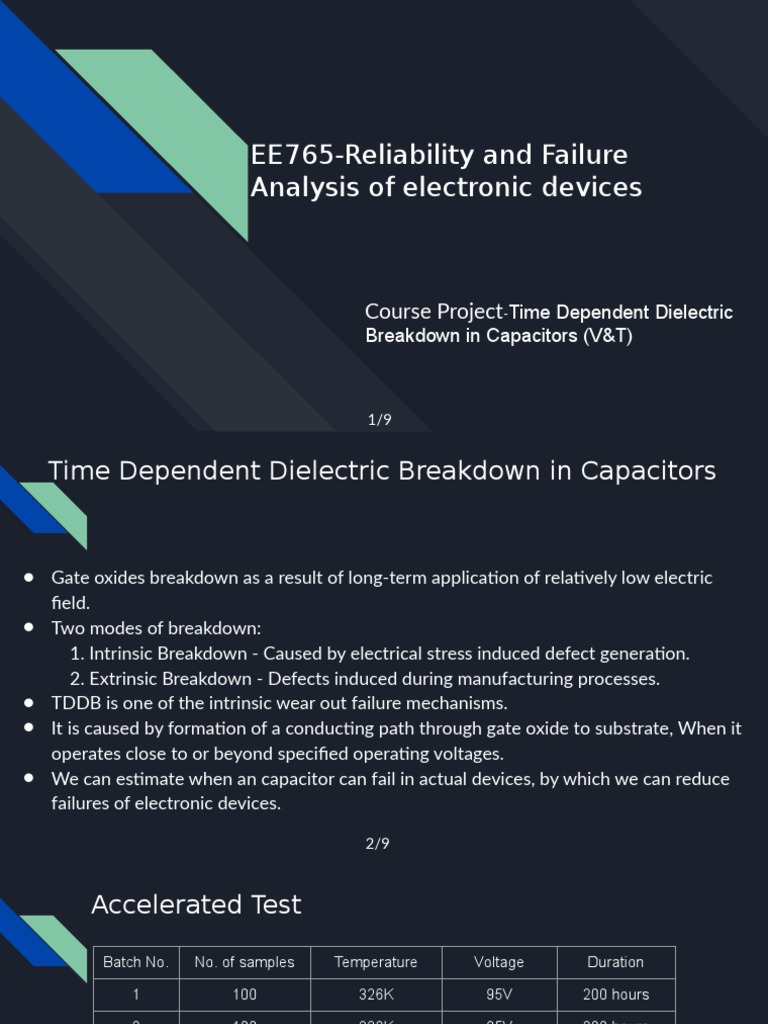 EE765-Reliability and Failure Analysis of Electronic Devices | Download ...