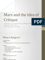 Marx and The Idea of Critique: Introduction To The Contributions To A Critique of Hegel's On The Jewish Question (1844)