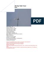 Wind Turbine With Guy Table Tower0,3-2 kw