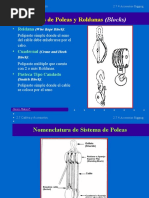 Cálculo líneas carga roldanas