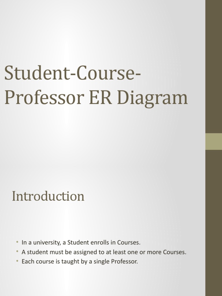 Student-Course-Professor ER Diagram | PDF | Career & Growth | Language ...