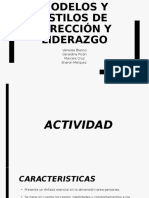 Modelos y Estilos de Dirección y Liderazgo