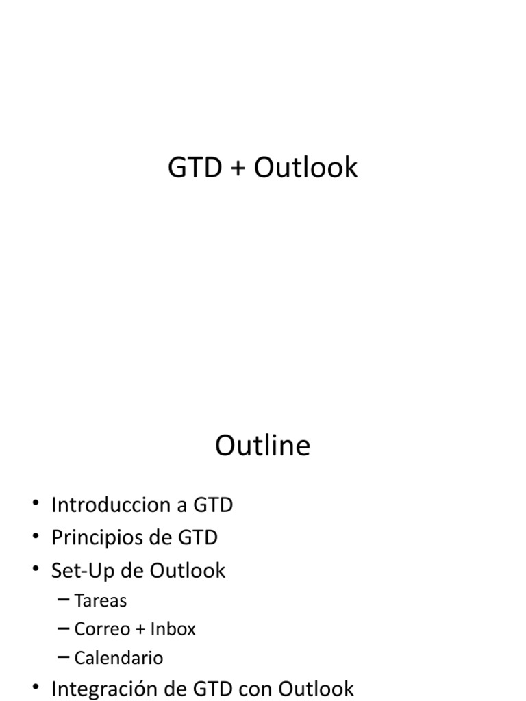GTD Outlook | PDF | Software | Informática