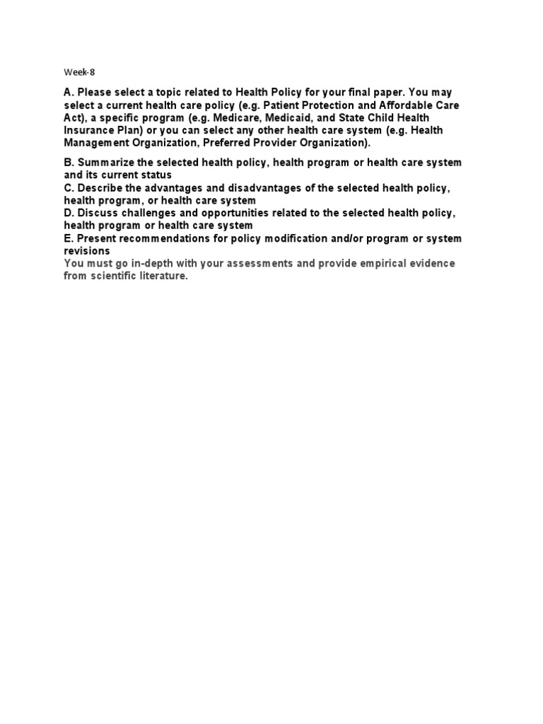 Week 8 Assignment | PDF | Wellness | Science & Mathematics