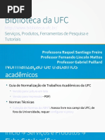 Aula 5 - Serviços, Produtos e Ferramentas de Pesquisa da Biblioteca da UFC