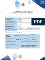 Guía de Actividades y Rúbrica de Evaluación - Pre-Tarea