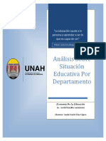 Análisis Situación Educativa Por Departamento Honduras