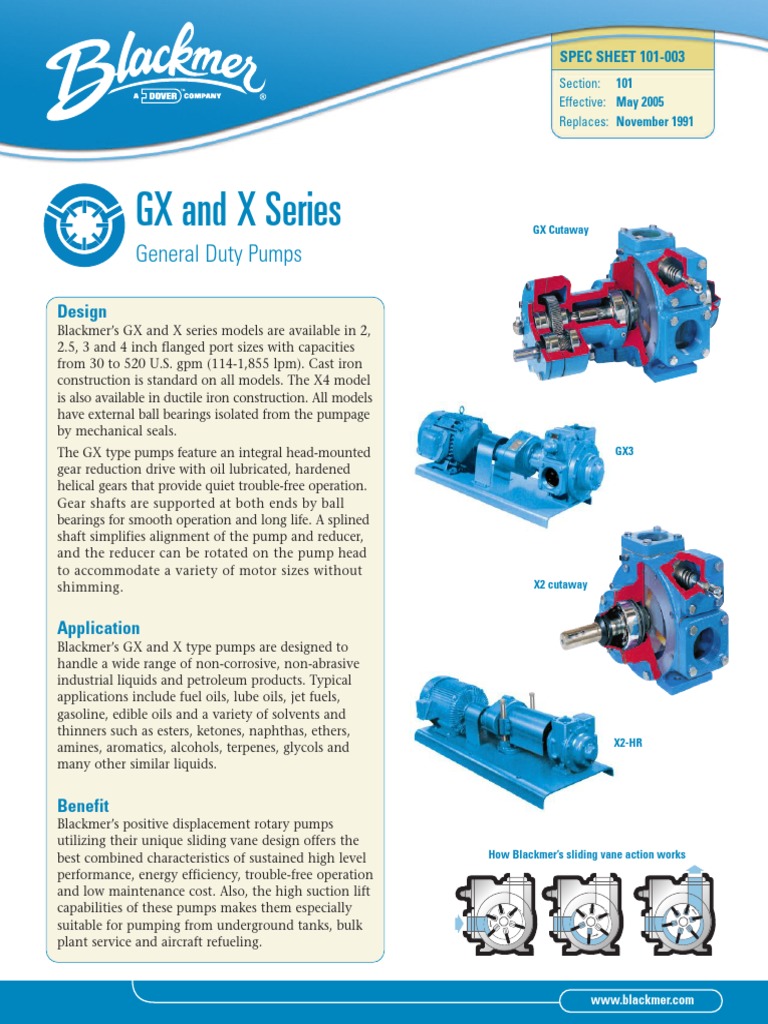 Blackmer GX-X200926143331824 | PDF | Bearing (Mechanical) | Pump