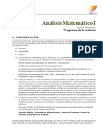 Programa - Análisis Matemático - FCE - 1 - 2020 PDF