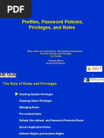 Ch3 Profiles, Password Policies, Privileges, and Roles